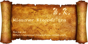 Wieszner Kleopátra névjegykártya
